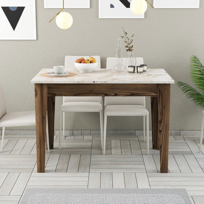 Hanah Home Kiev 506 Mesa de Cocina - Nogal y Blanco